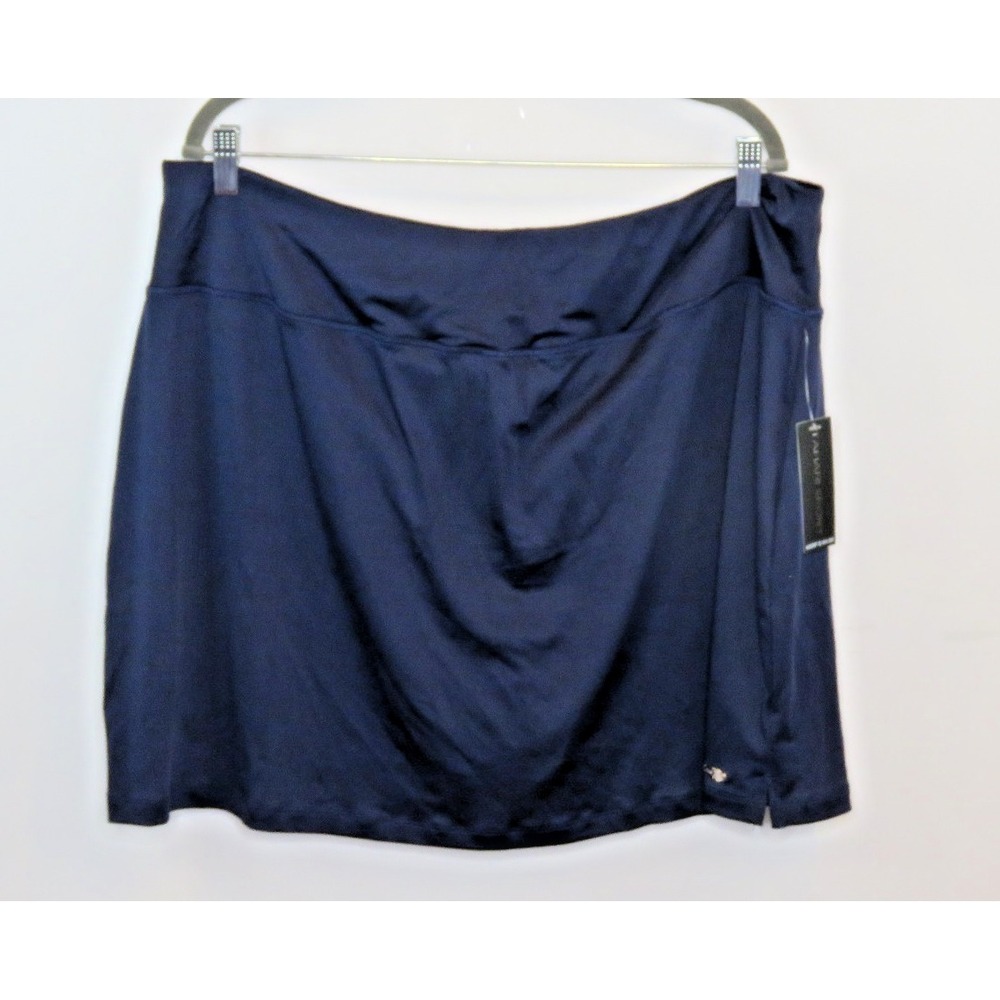 TAHARI SPORT Navy Blue Womens Athletic Slit Skort Sz 3X Polyester Blend NWT